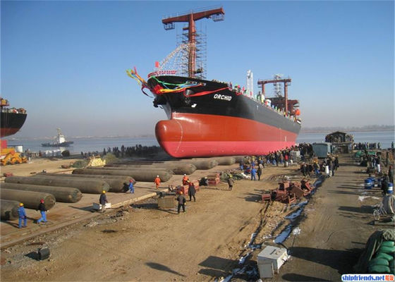 品質 ISO 14409 Certified Marine Rubber Airbag with 80 kPa Working Pressure and Natural Rubber Construction 工場